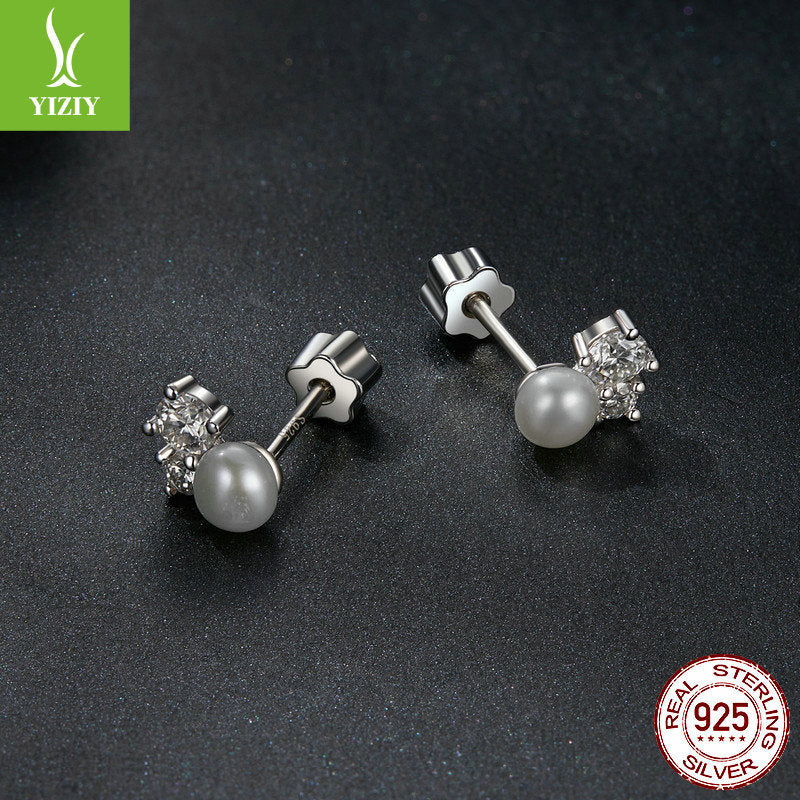 Silver Charm Original Freshwater Pearl Sparkling Moissanite Earnail Elegant Charm s925 Pure Silver Earnail Earaccessory
