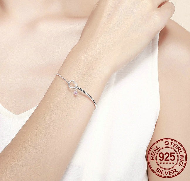 S925 pure silver women's silver bracelet