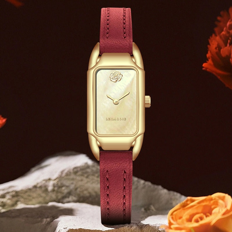 Women's Watch Brand Counter Brand Authentic Fashion Small Square Core Women's Watch Quartz Watch Popular