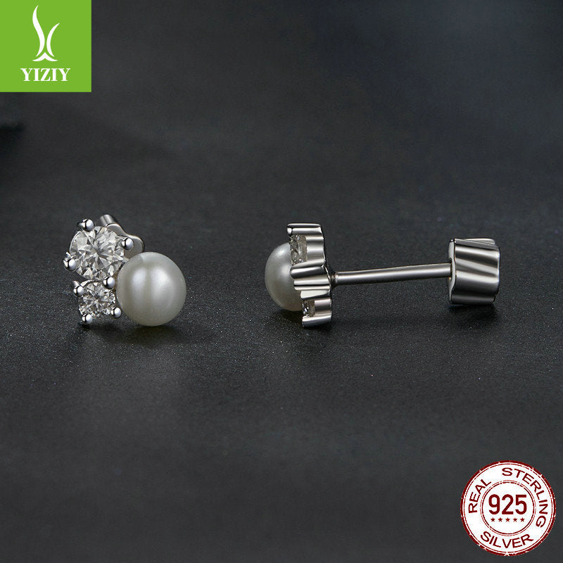 Silver Charm Original Freshwater Pearl Sparkling Moissanite Earnail Elegant Charm s925 Pure Silver Earnail Earaccessory