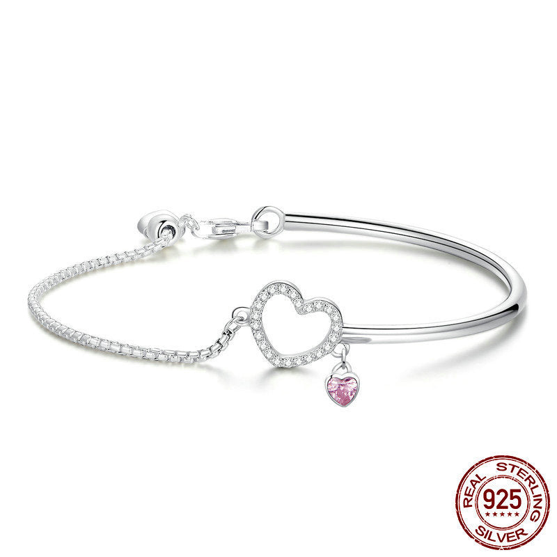 S925 pure silver women's silver bracelet